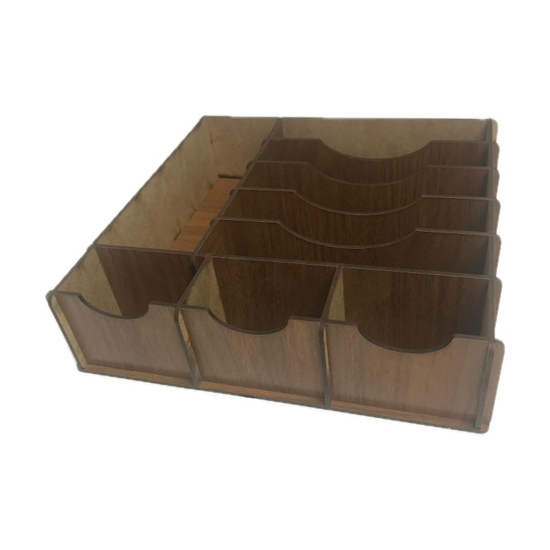 ÇEKMECE İÇİ AHŞAP PARA DÜZENLEYİCİ 25*25*6 CM T429
