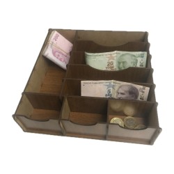 ÇEKMECE İÇİ AHŞAP PARA DÜZENLEYİCİ 25*25*6 CM T429
