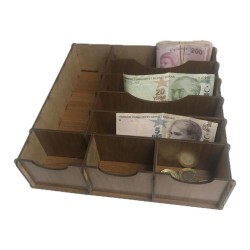 ÇEKMECE İÇİ AHŞAP PARA DÜZENLEYİCİ 25*25*6 CM T429