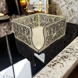 YAPRAK DESENLİ PEÇETELİK 17*17*9CM T388