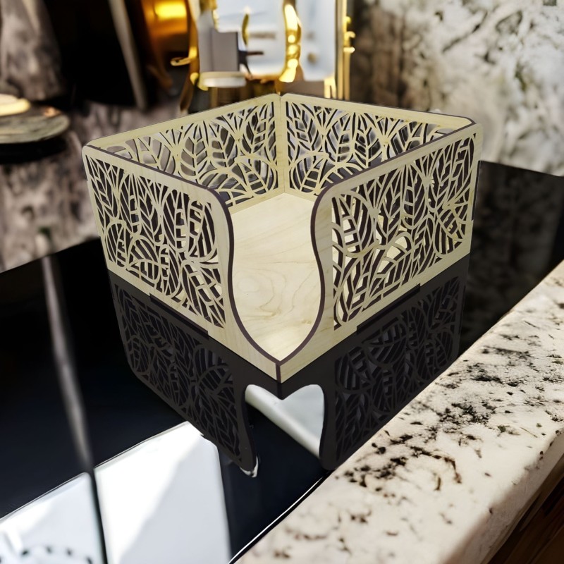 YAPRAK DESENLİ PEÇETELİK 17*17*9CM T388