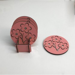 STANDLI 4’LÜ BARDAK ALTLIĞI ÇİFT KAT T245