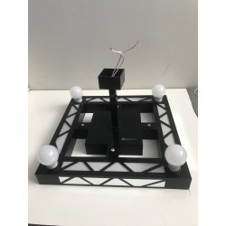 AVİZE PLEKSİ DESENLİ LEDLİ 45*45*25CM T403