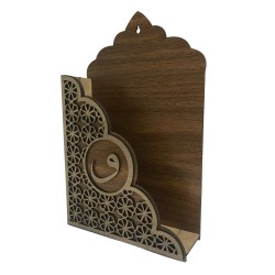 AHŞAP KUR'AN I KERİM KUTUSU ASKILI MDF DESENLİ 19*30*6CM T209