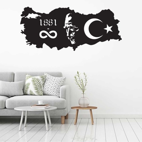 TÜRKİYE ATATÜRK DUVAR TABLOSU T448