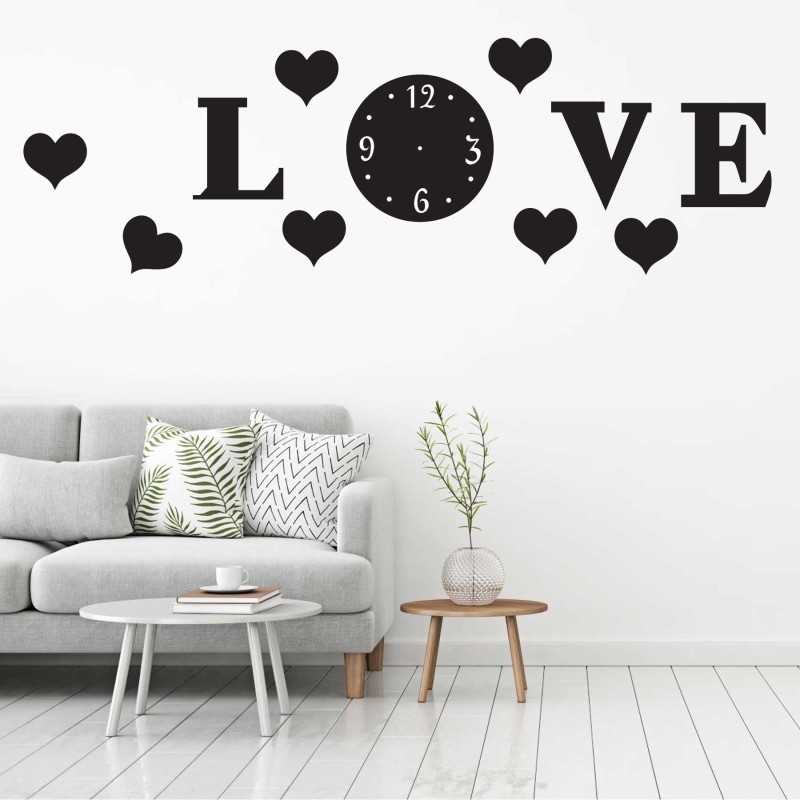 LOVE DUVAR TABLO VE SAAT T360