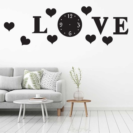 LOVE DUVAR TABLO VE SAAT T360